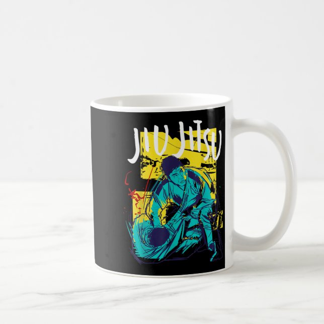 Retro brasiliansk Jiu Jitsu och BJJ Kaffemugg (Höger)
