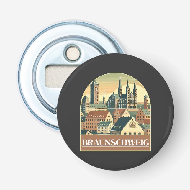 Retro Braunschweig Siluett  Flasköppnare (Framsidan)