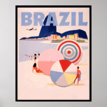Retro Brazcopacabana Beach Travel