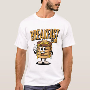 Retro Breakfast Klubb Pancake Stack Funny Foodie T Shirt