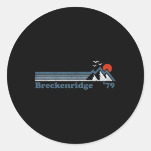 Retro Breckenridge Ski Resort Colorado Snowboard S Runt Klistermärke
