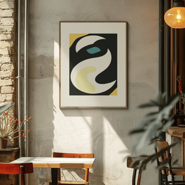 Retro Breeze: Modern Abstrakt Flow Poster (Skapare uppladdad)