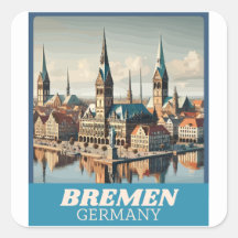 Retro Bremen Skyline