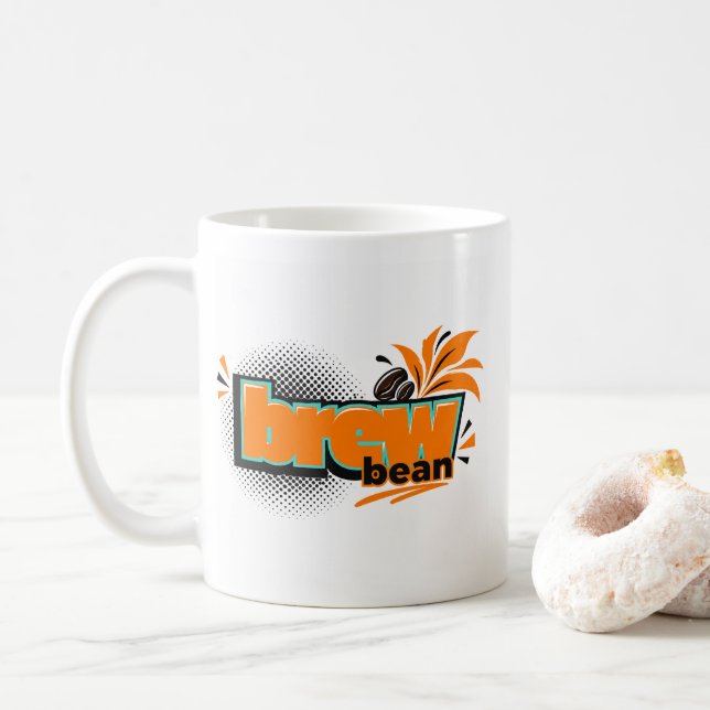 Retro Brew Bean Kaffe Grafik – Vintage Kaffe  Kaffemugg (Med munk)