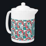 Retro Brick Mönster<br><div class="desc">Spela upp på 1960 års geometriska rektangulära tegel mönster med dagens populära färg i muterade gröntar och tegelSnyggt och trendig, för det hela Chicens utseende</div>