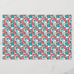 Retro Brick Mönster Brevpapper