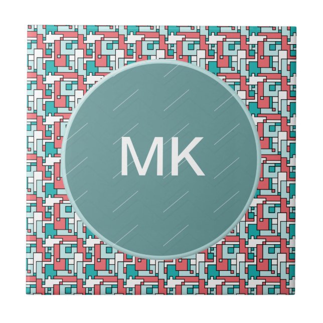 Retro Brick Mönster Kakelplatta (Framsidan)