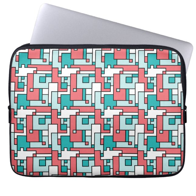 Retro Brick Mönster Laptop Sleeve (Framsidan)