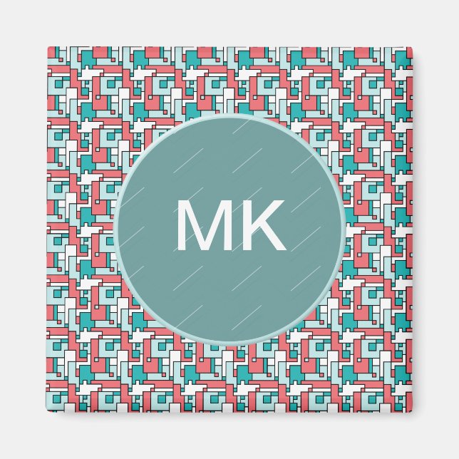 Retro Brick Mönster Magnet (Framsidan)