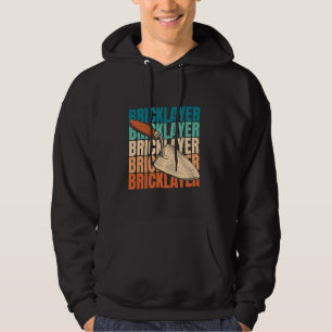 Retro Brickie Masonry Brickayer Block - Brick Vin Hoodie