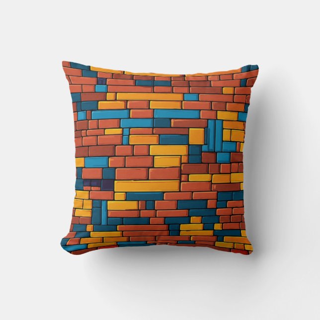 Retro Bricks Nostalgia Design Kudde (Framsida)