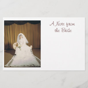 Retro Bride Note Papper