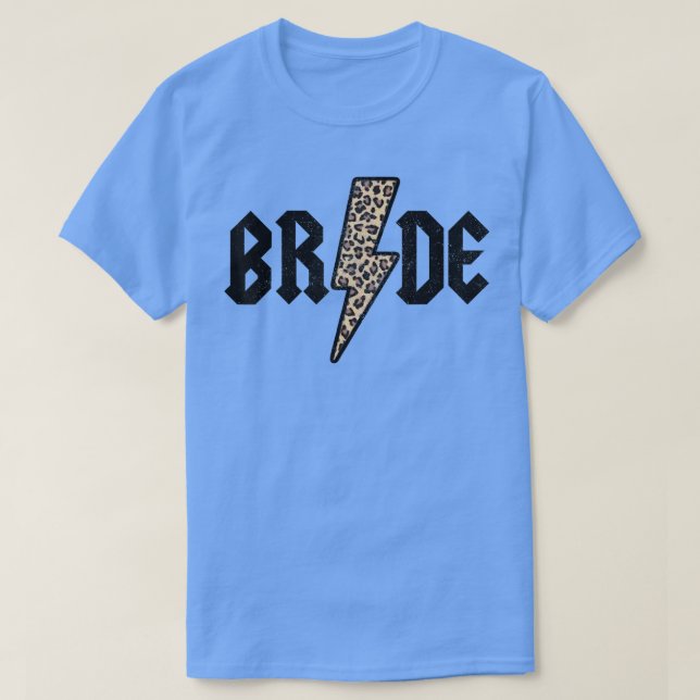 Retro Bride Rock N Roll Bridal Bachelorette Party  T Shirt (Design framsida)