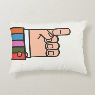 Retro Bright Fun Pointing Hand Pillow Prydnadskudde