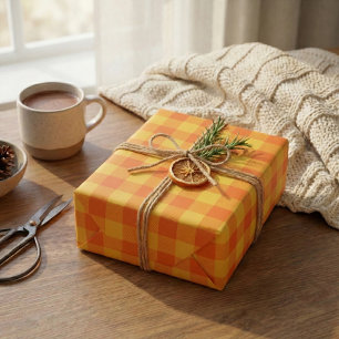 Retro Bright sommartid, Orange Preppy Play Gult Presentpapper