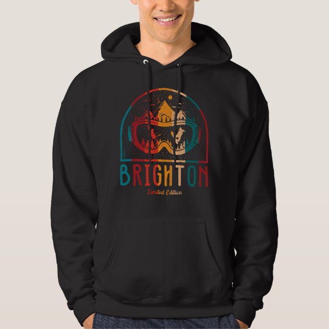 Retro Brighton Mountain Ski Hoodie (Framsida)