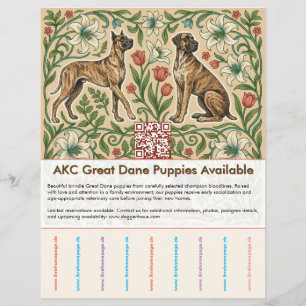 Retro brindle Grand Danois-valp  Reklamblad