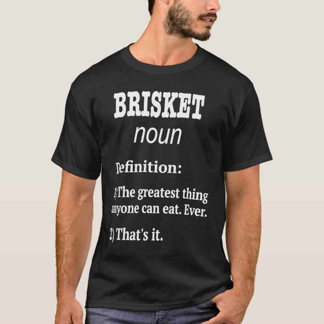Retro Brisket-design  Brisket-fan falsk definition T Shirt (Framsida)