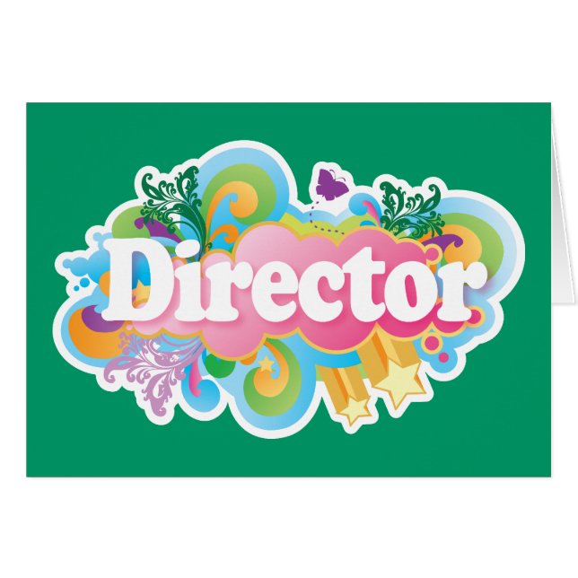 Retro bristning för dirigent hälsningskort (Framsidan Horizontal)