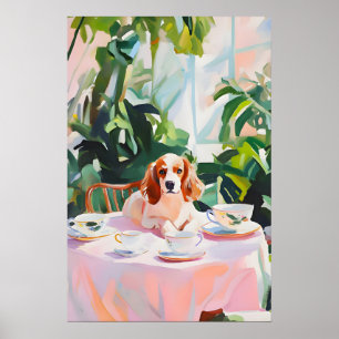 Retro Brittany Spaniel Affisch, Brittany Olja Poster