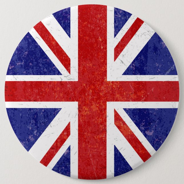Retro brittisk flagga knapp (Framsida)