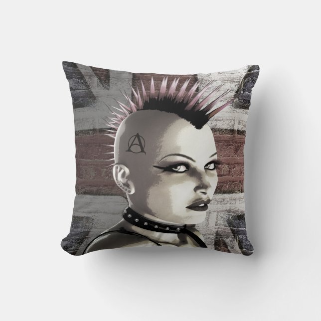 Retro brittisk Punk mode kudder Kudde (Framsida)