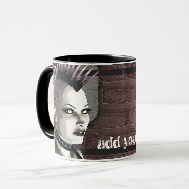 Retro brittiska Punk personlig mugg (Framsida vänster)