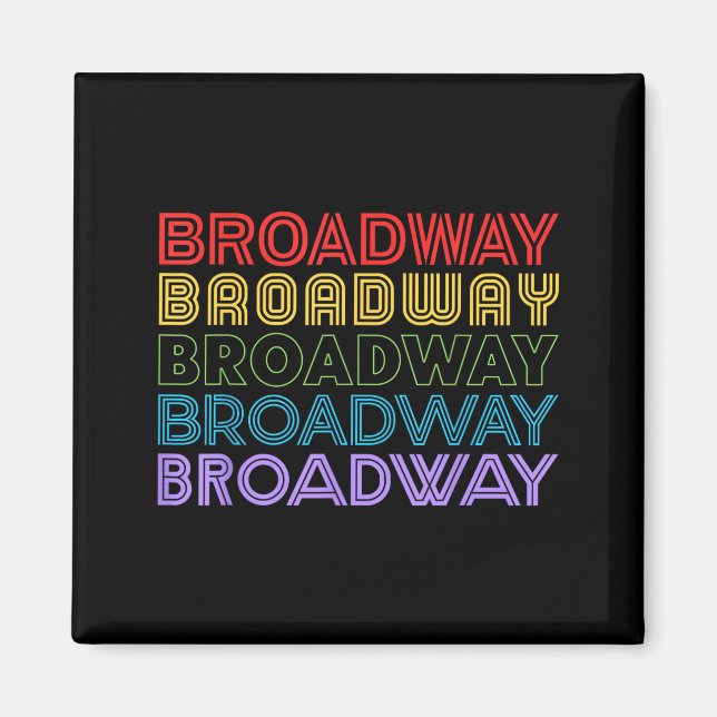 Retro Broadway Music Lover Theatre Musical Theater Magnet (Framsidan)