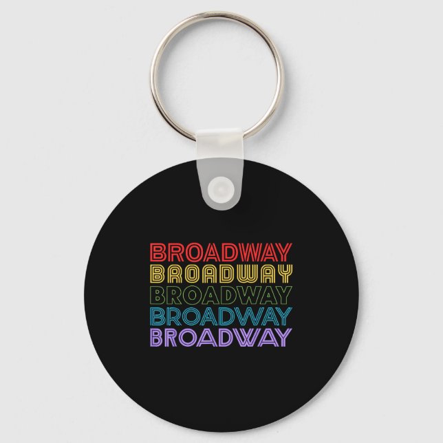 Retro Broadway Music Lover Theatre Musical Theater Nyckelring (Framsida)