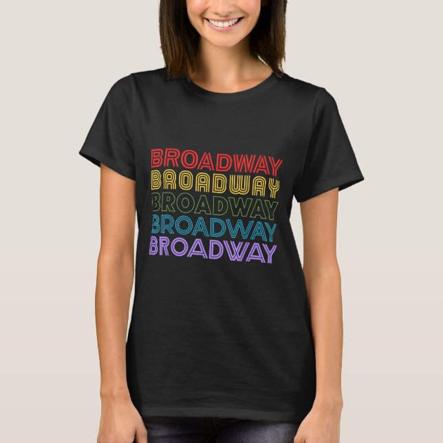 Retro Broadway Music Lover Theatre Musical Theater T Shirt (Framsida)