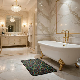 Retro Broderi Båg Mönster Badrumsmatta