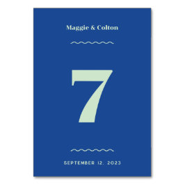 Retro Bröllop Bordsnummer