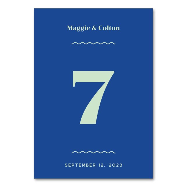 Retro Bröllop Bordsnummer (Baksidan)