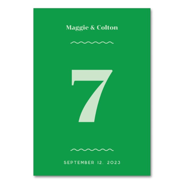 Retro Bröllop Bordsnummer (Baksidan)