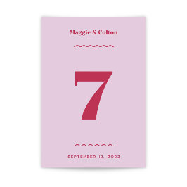 Retro Bröllop Bordsnummer