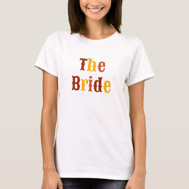 Retro Bröllop Henfest T Shirt (Framsida)