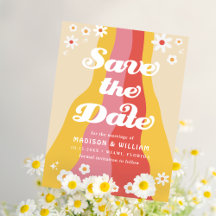 Retro Bröllop spara datum