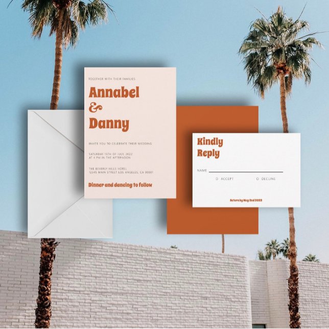 Retro-bröllopsinbjudan Inbjudningar (Skapare uppladdad)