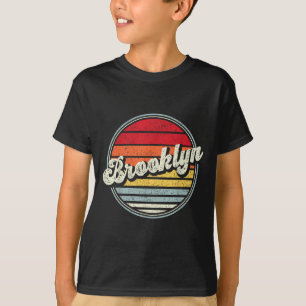 Retro Brooklyn Home State Coola 70-tal Stil Sunset T Shirt