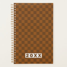 Retro Brown Checkerboard 2026