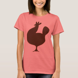 Retro Brown Chicken Tee Shirt
