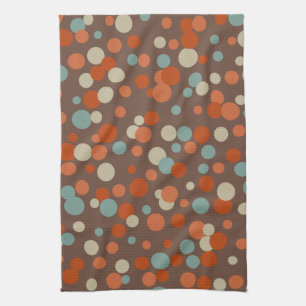 Retro Brown Dots Kitchen Towel Kökshandduk
