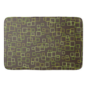 Retro Brown Lime Bathroom Bath Mat Matta