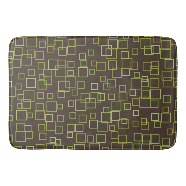 Retro Brown Lime Bathroom Bath Mat Matta (Framsidan)