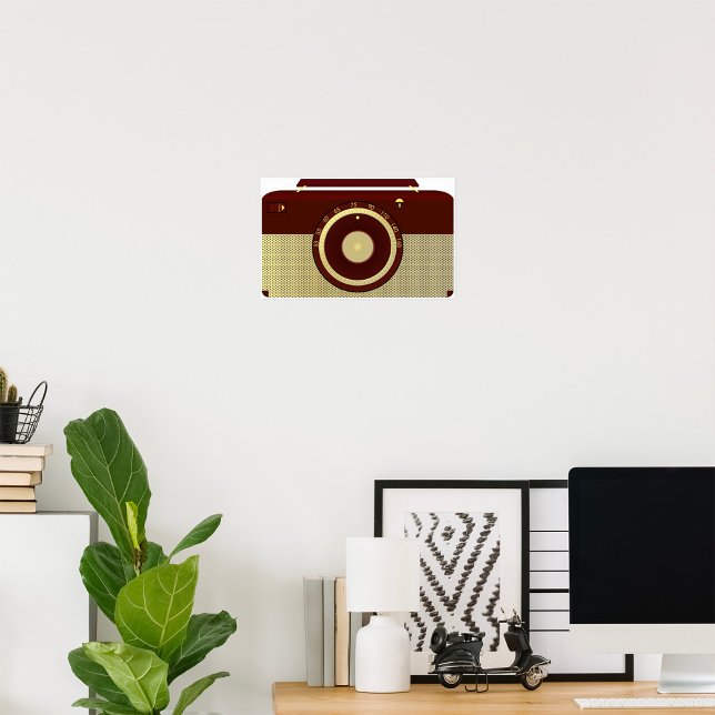 Retro Brown och Guld Antique Radio Poster (Skapare uppladdad)