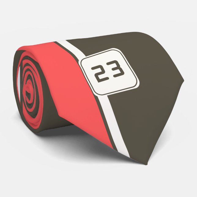 Retro Brown Red Tävla Lodrät Rand Slips (Rullad)