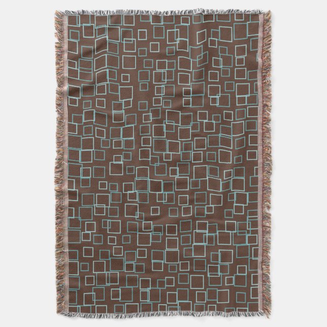 Retro Brown Throw Blanket  Filt (Framsidan Vertikal)