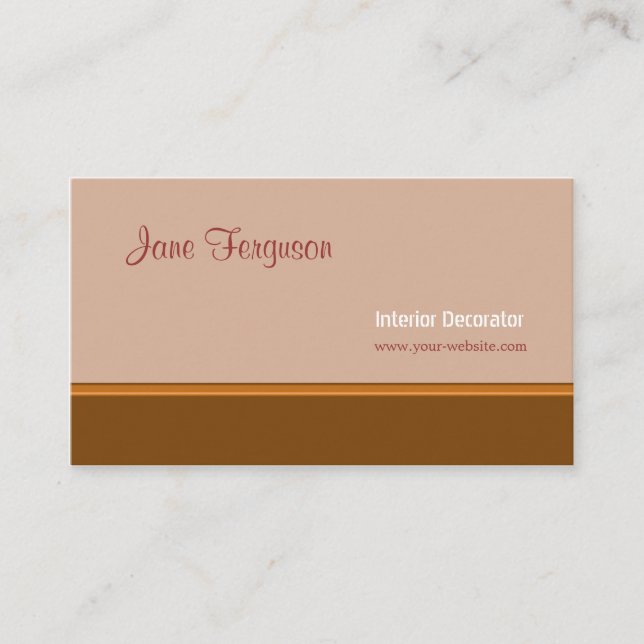 Retro Brown Visitkort (Framsida)