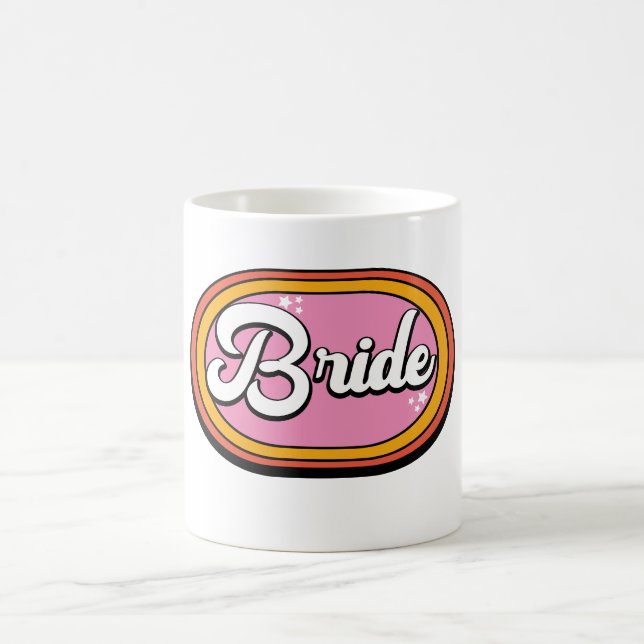 Retro Brud - Retro 70-tals Brud Typografi Kaffemugg (Center)