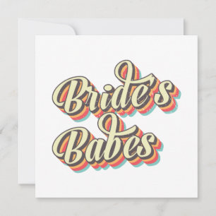 Retro Brudar Babes, Sängkammarbrud Bröllopspresent Inbjudningar